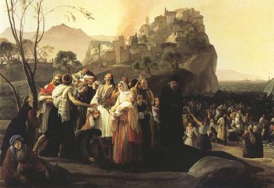 Francesco Hayez The Refugees of Parga (mk22) oil painting image